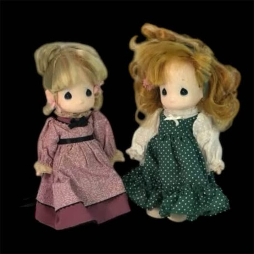 2 Smaller Precious Moments Dolls by Samuel Butch Co. 7"